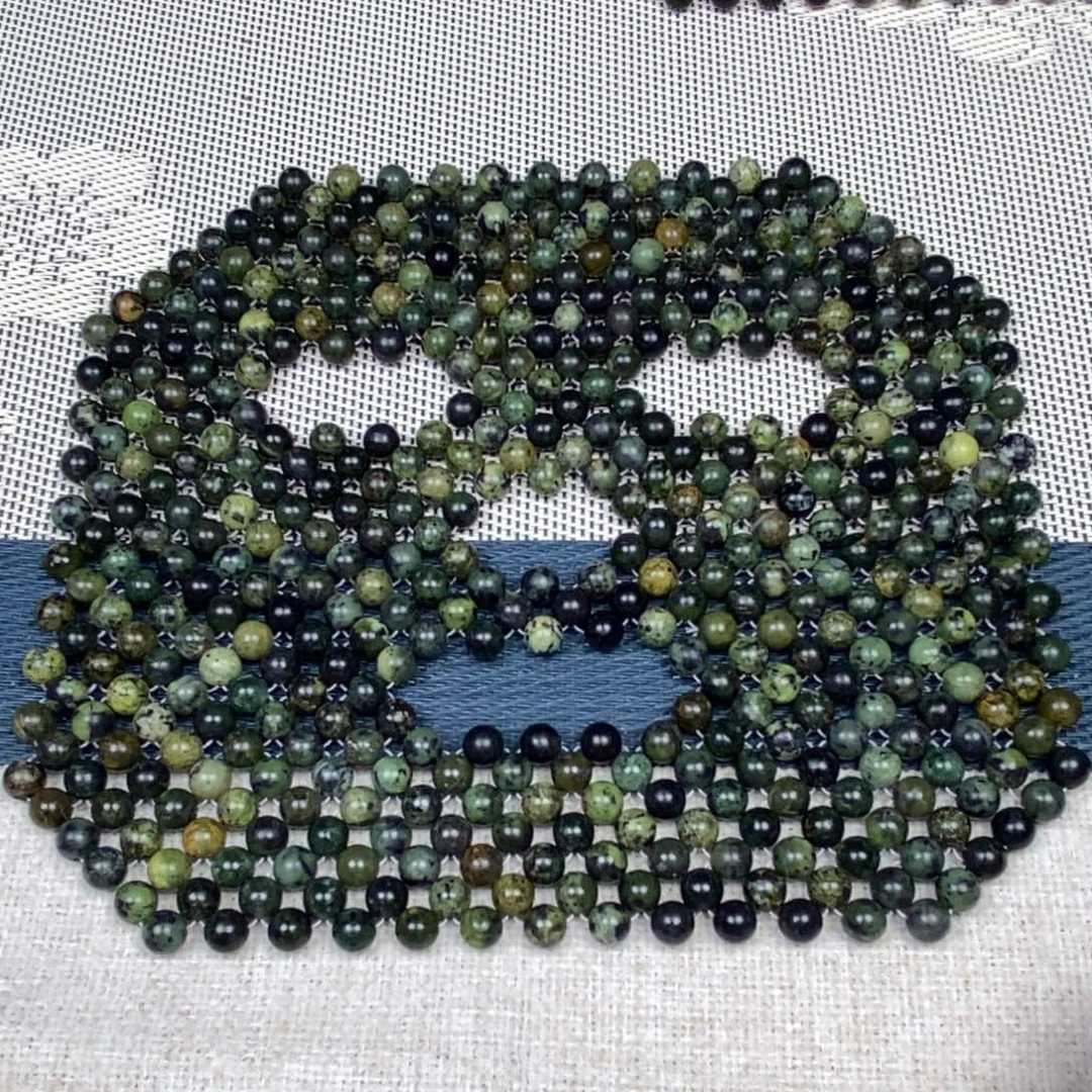 蛇纹石玉未镶嵌药王石面罩