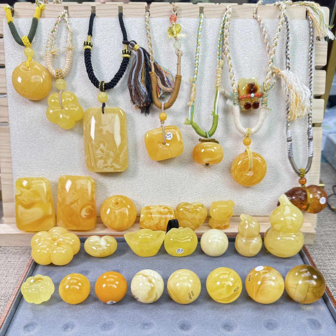 ［直播选款链接  乱拍无效］天然琥珀蜜蜡定制款时尚可爱百搭编织