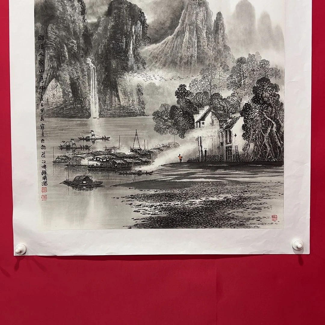 国画莫桂明四尺斗方手绘