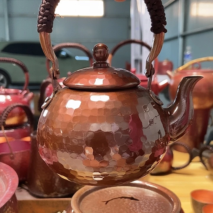 纯手工制作紫铜铜壶