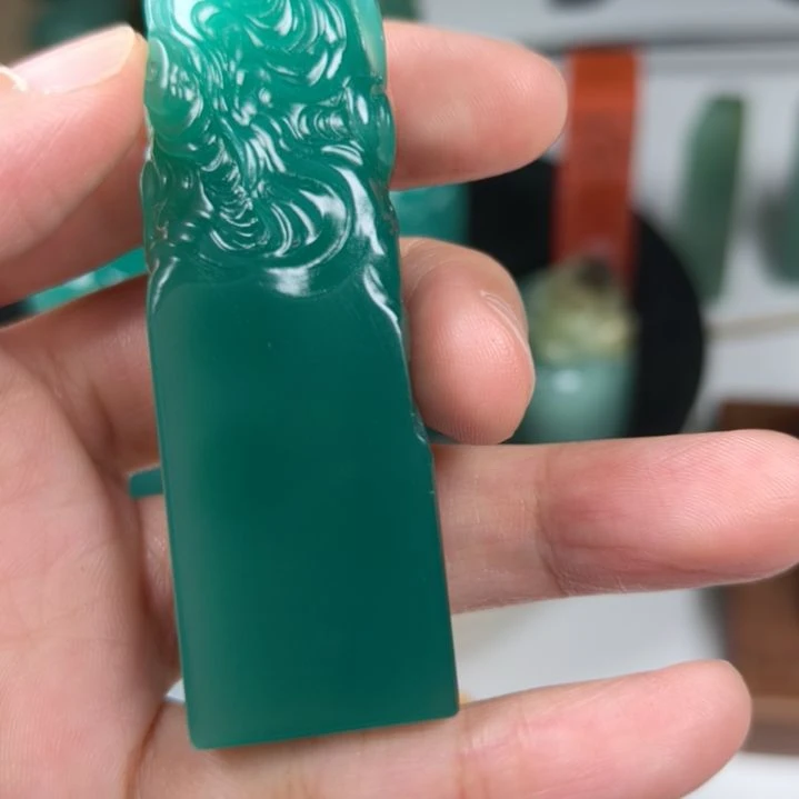 係***室寿山石印石雅安绿印章