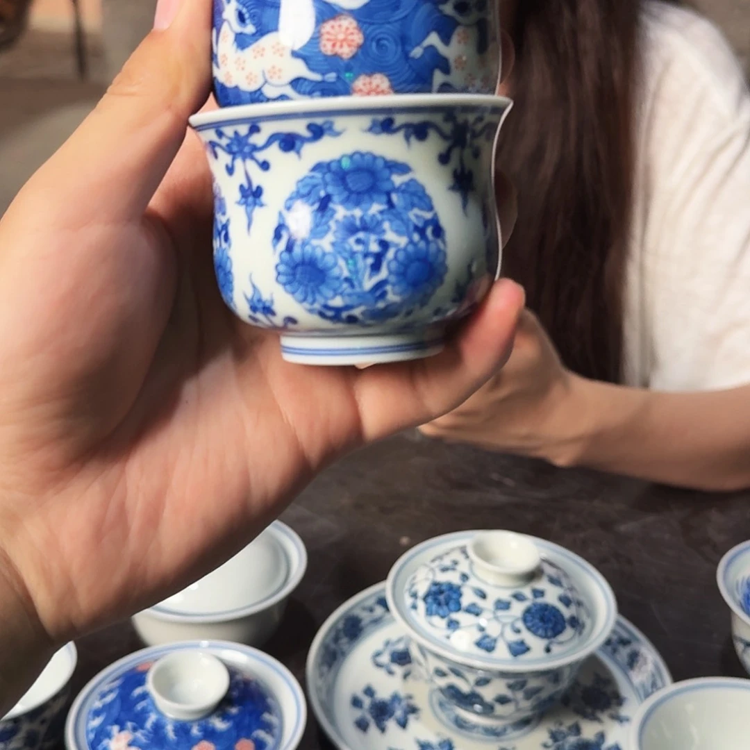 摆件团菊加肥鹿杯子