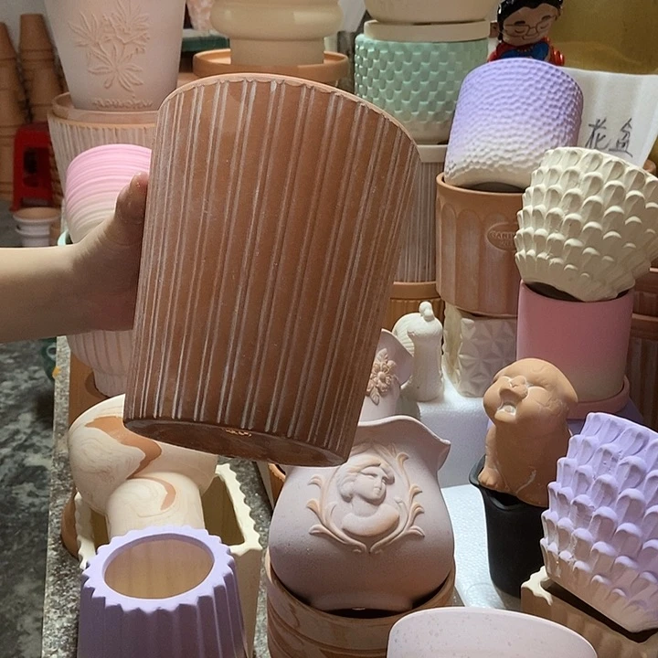 15×16复古直纹盆1个