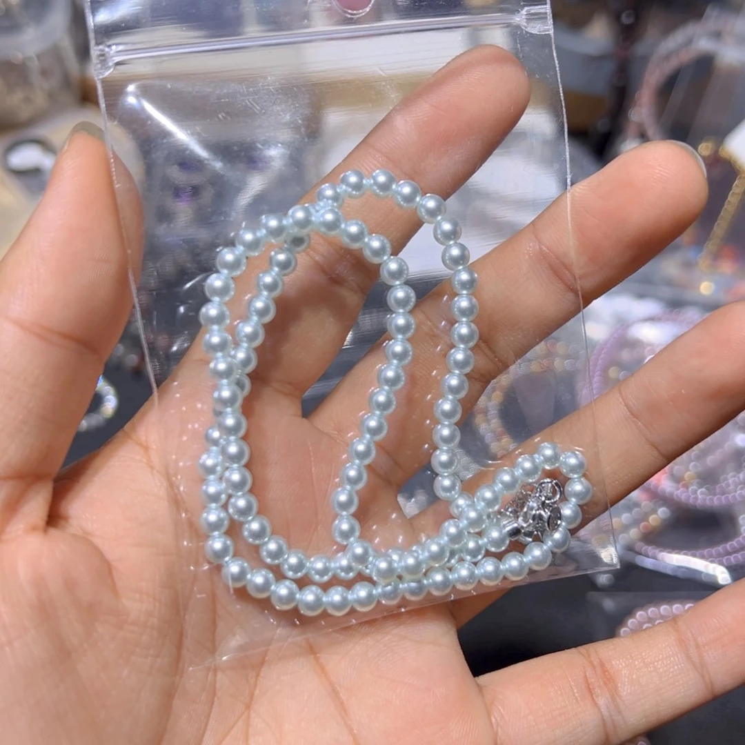 发晶手串未镶嵌薄荷绿11