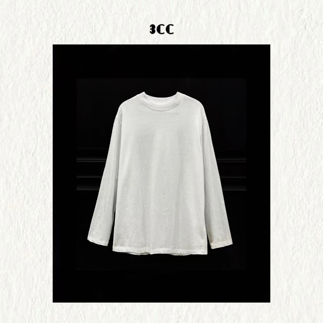 3CC【懒人雪花棉】小立领松弛版百搭极简纯色设计质感长袖 89317