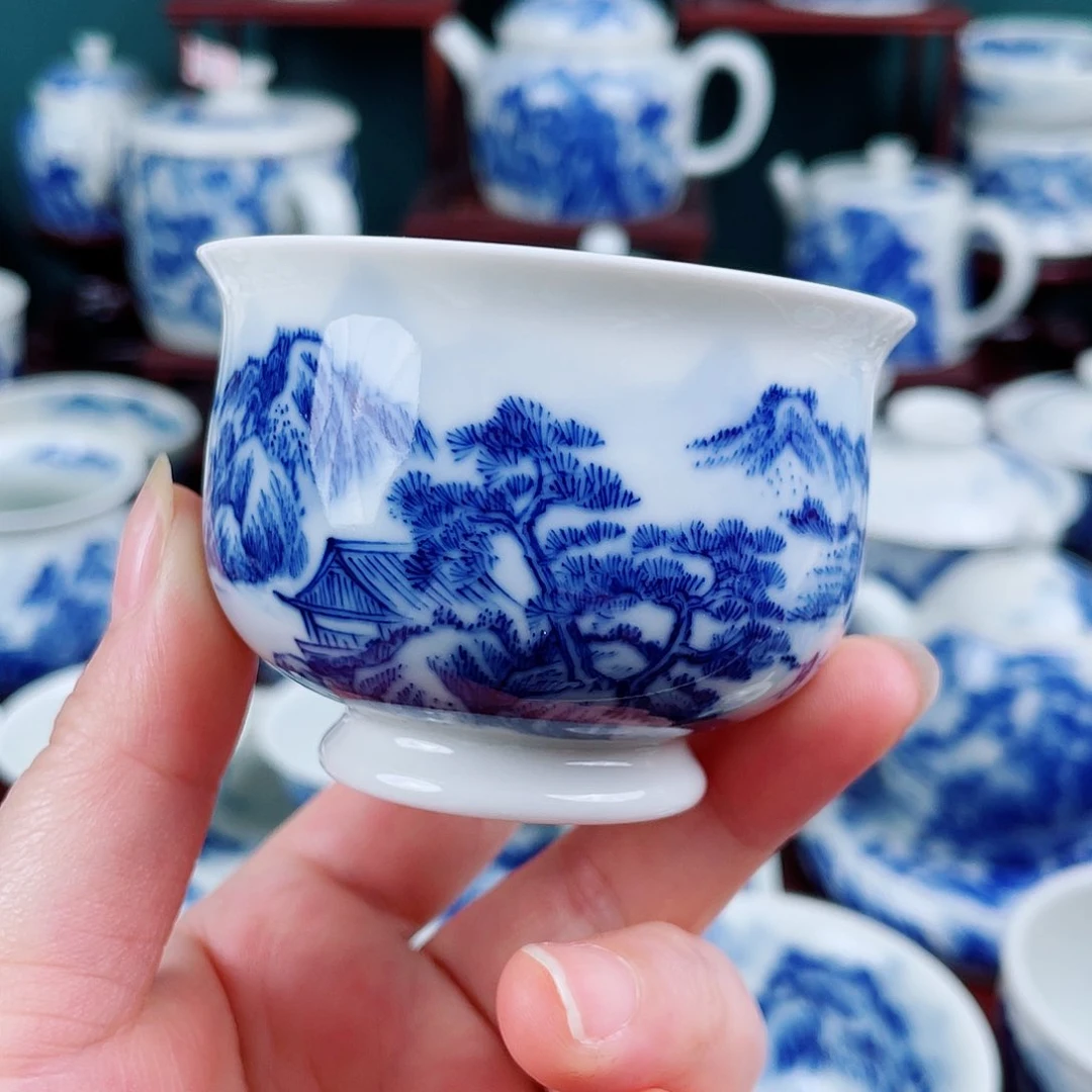 手工手绘青花、青花