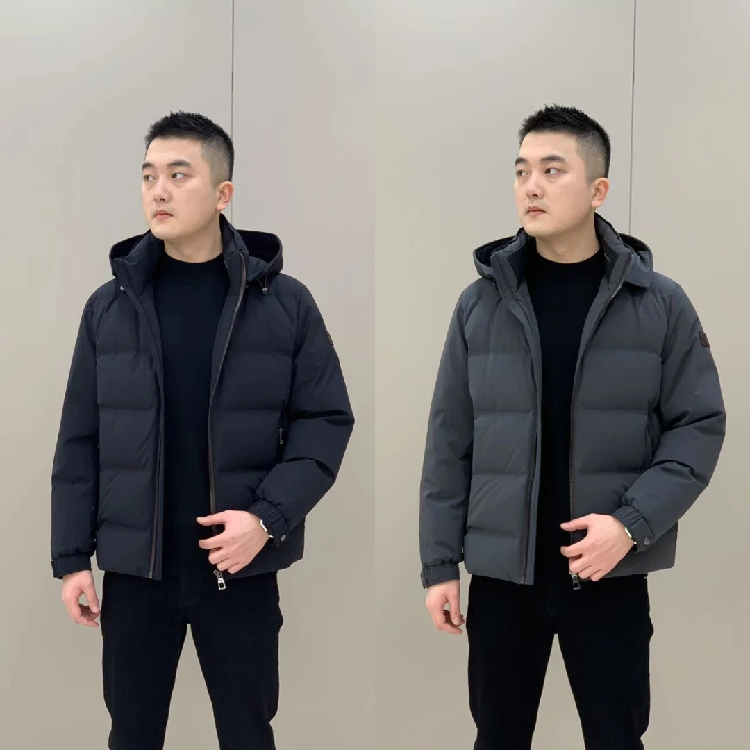 凡瓦2024男士冬季新款加厚保暖连帽可脱卸休闲百搭夹克外套（0140）