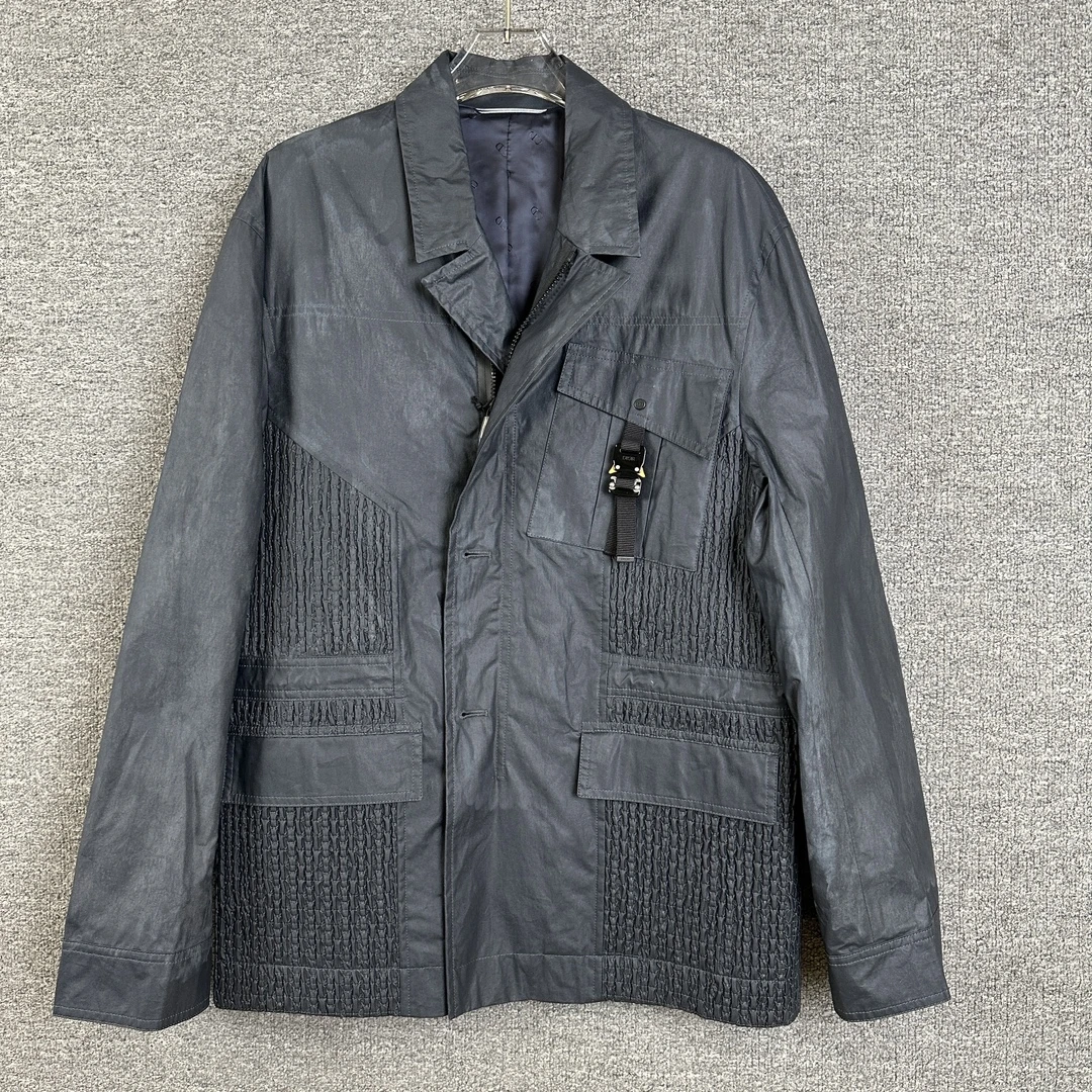未使用 DIOR/迪奥 Dior迪奥男士藏蓝色机能风休闲夹克男装129354