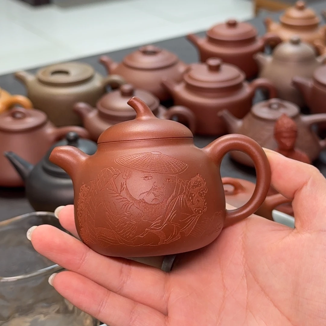 茶壶紫砂清水泥 茄段壶 125cc