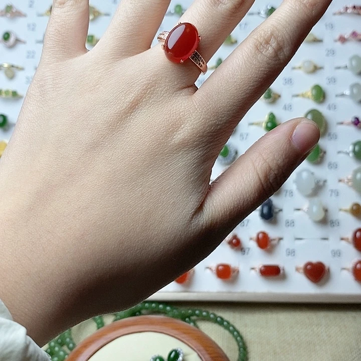 玛瑙/玉髓戒指未镶嵌