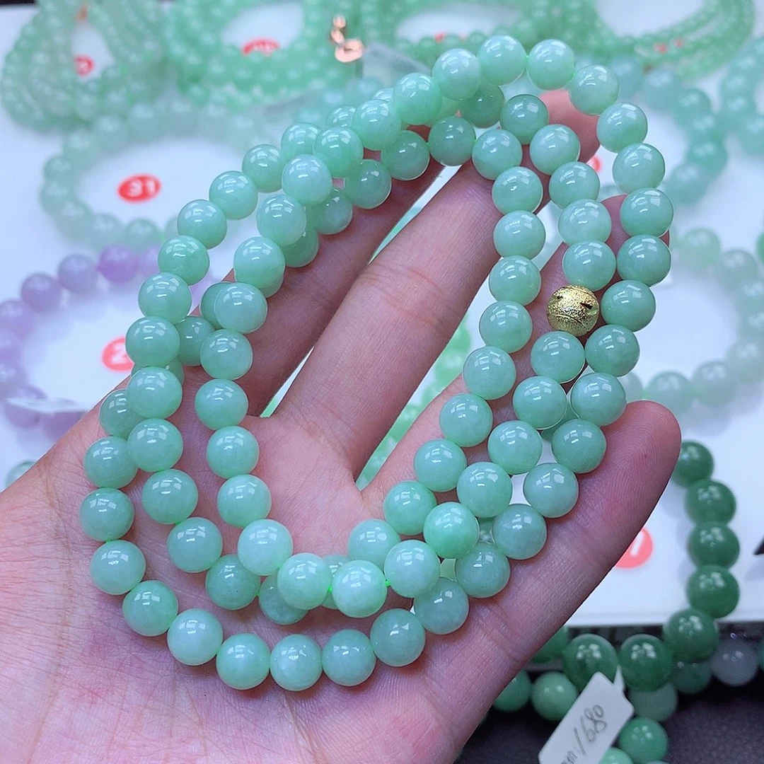 翡翠未镶嵌毛衣链