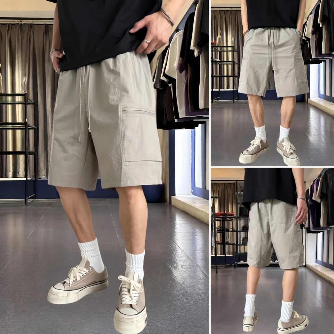 谢生严选【轻薄工装短裤】夏季凉爽透气拉链大口袋美式休闲潮男短裤