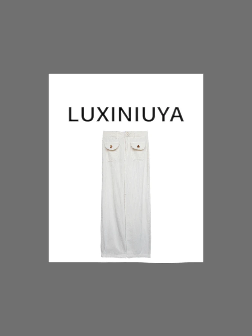 【LUXINIUYA】时髦腿精 高级感百搭纯棉直筒裤#QDK258