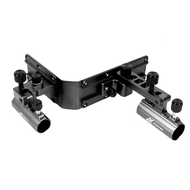 狼途钓箱配件大物前置炮台座一拖二包角加厚拐角包脚双炮台支架