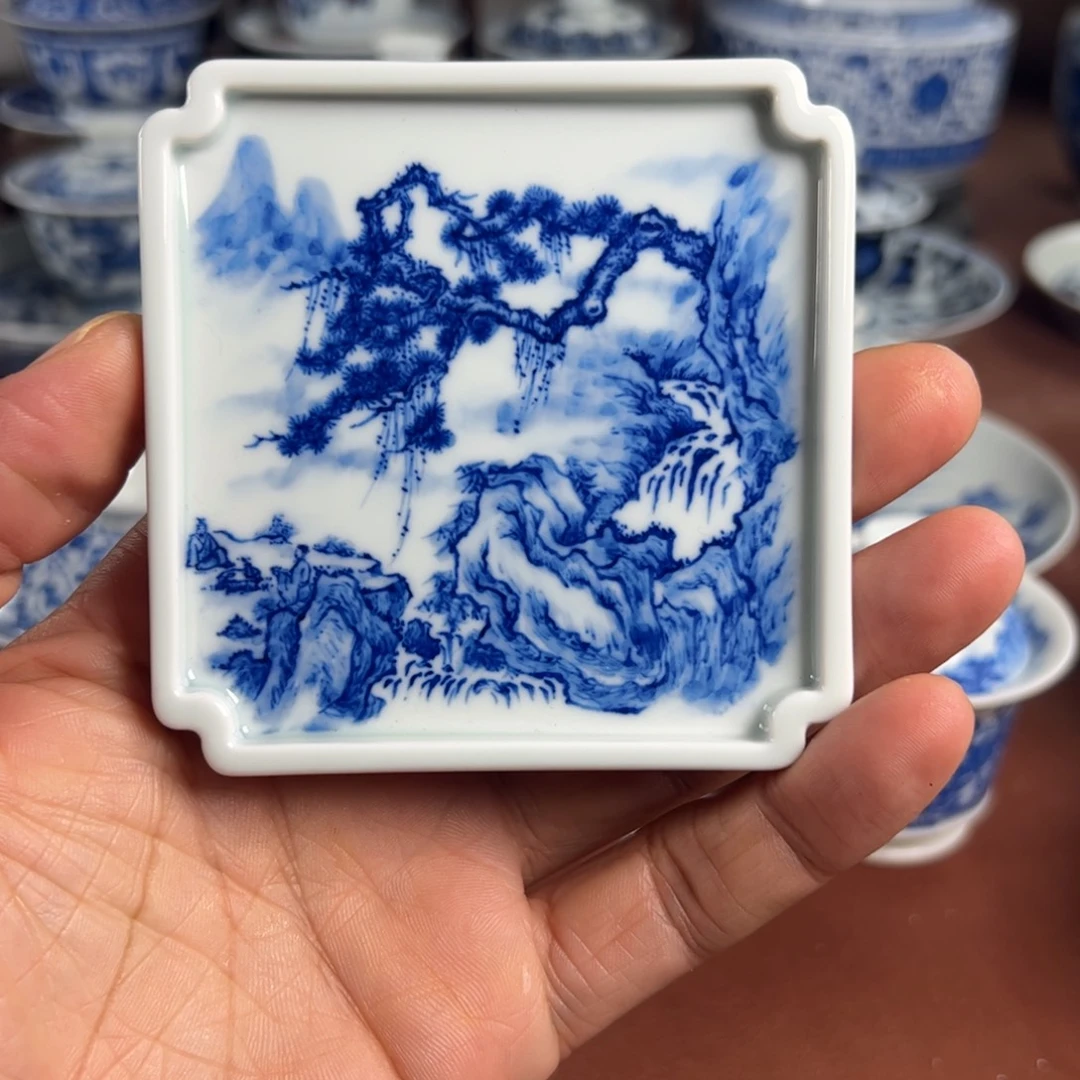 陶瓷茶具山水杯垫