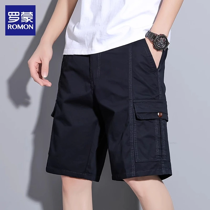 【100%纯棉】罗蒙休闲男士短裤夏季新款宽松休闲工装痞帅潮男裤子