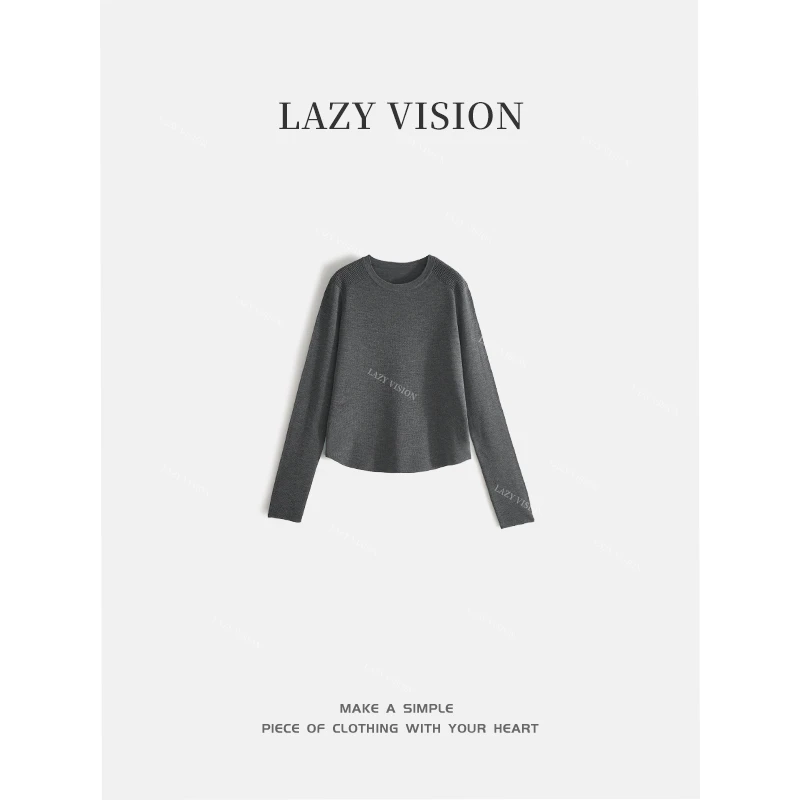 LAZYVISION+羊毛圆领女士针织衫ZMD-25487