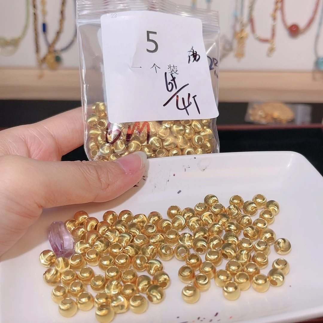 水晶珠宝半成品银S925镀金镶嵌5