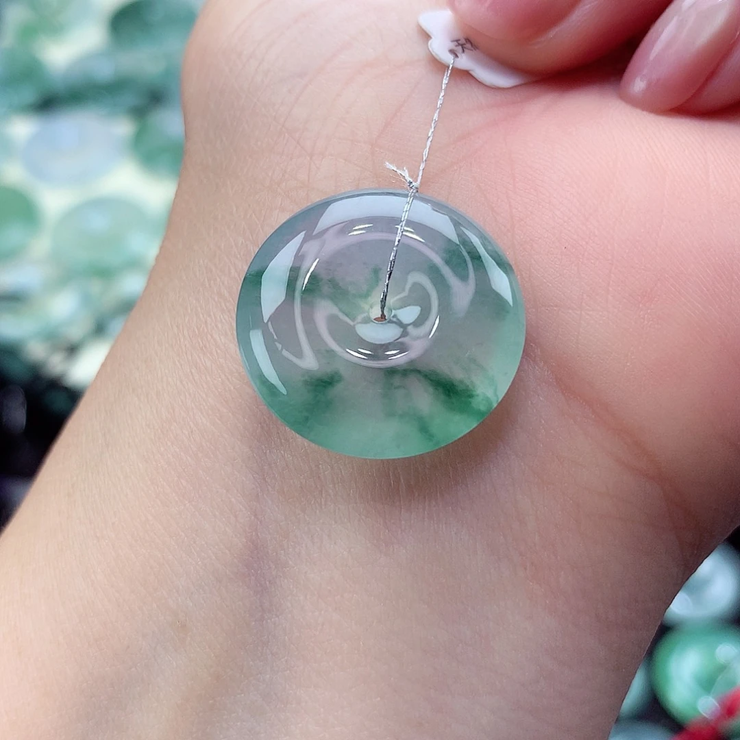 翡翠未镶嵌颈饰编号35尺寸21.2-6.0