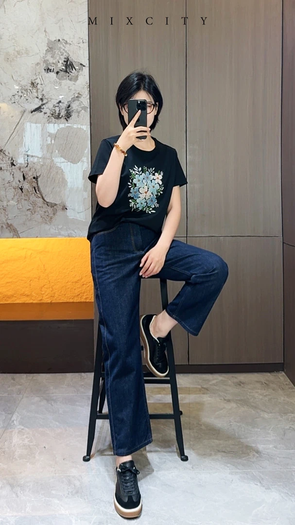 【亚楠本楠】蚕丝口袋2.0◆意大利桑蚕丝面料立体剪裁显瘦牛仔裤7267