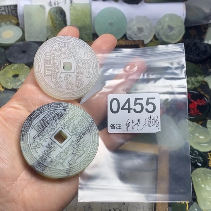 蛇纹石玉颈饰合金小****烤