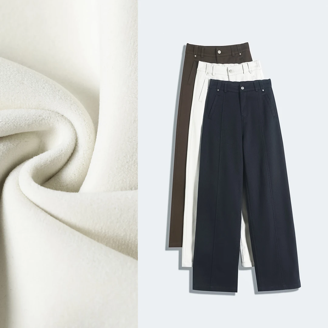 【爆款加绒】保暖秋冬直筒裤窄版阔腿裤女2025洋气爆款裤子新款加厚