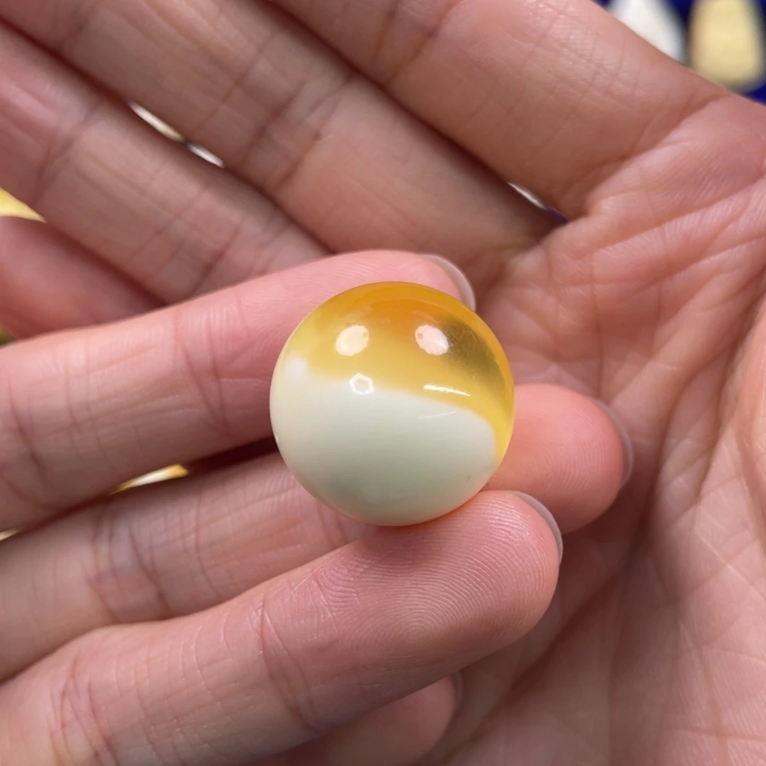 蜜蜡裸石未镶嵌琥珀蜜蜡珠子卡19.8mm