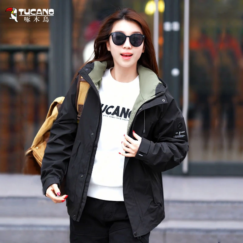 TUCANO/啄木鳥春秋新款日系机能工装夹克宽松户外连帽风外套2501