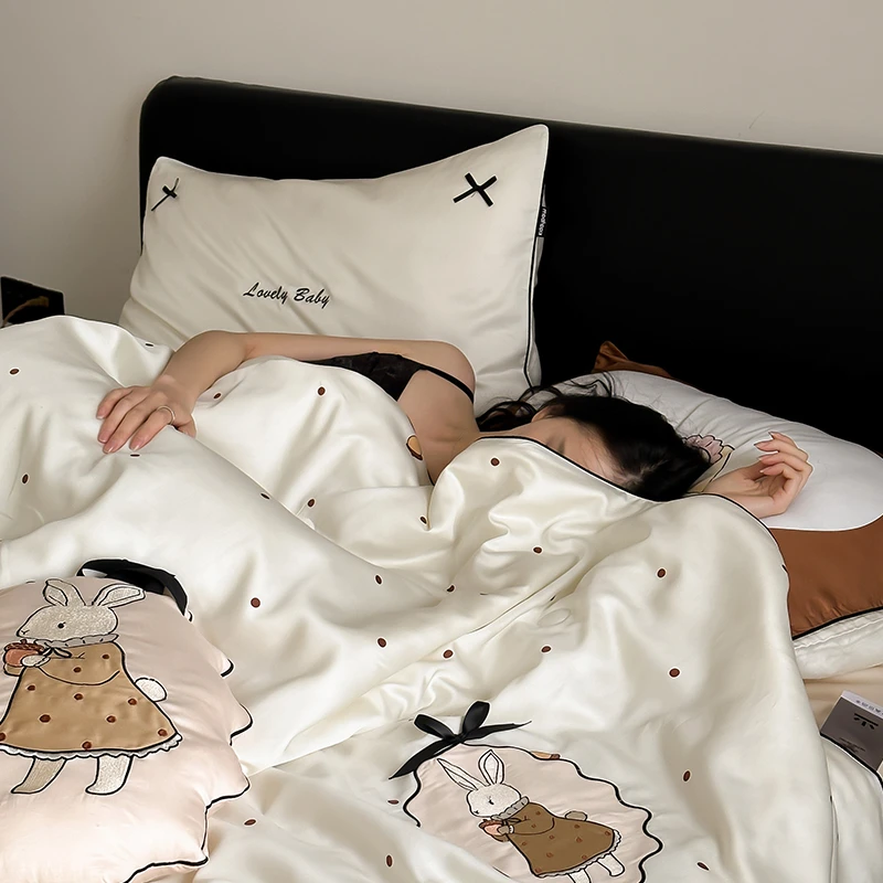 夏季莱赛尔天丝丨夏凉被空调被大豆纤维被子冰丝凉感可机洗水洗