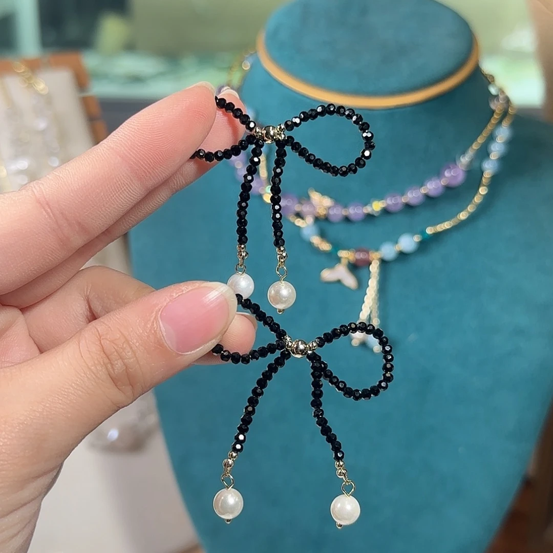 颈饰合金水晶小众设计款 好看爱买