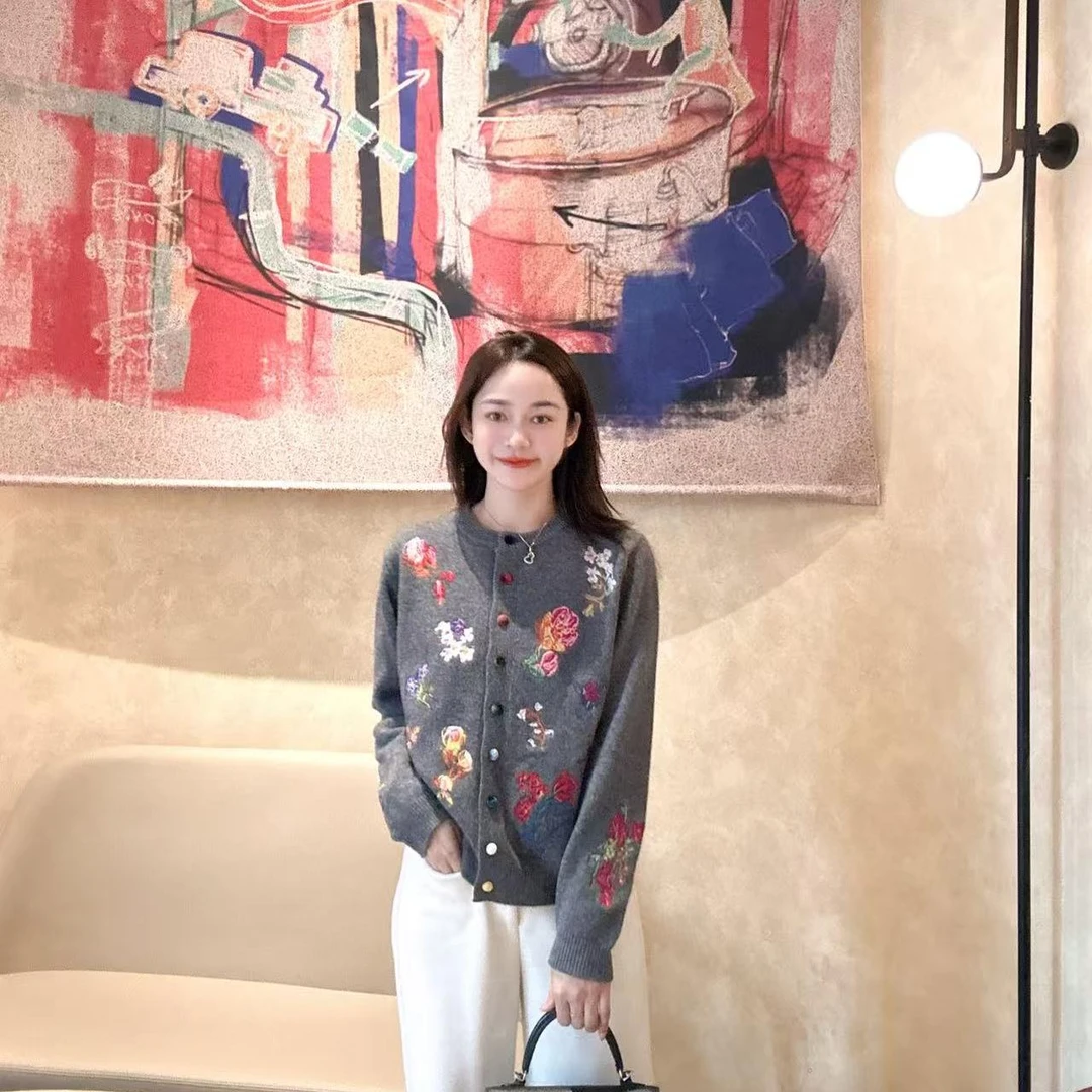 YTTRIUM LIN[花园]针织衫开衫时尚减龄（不能机洗）42663