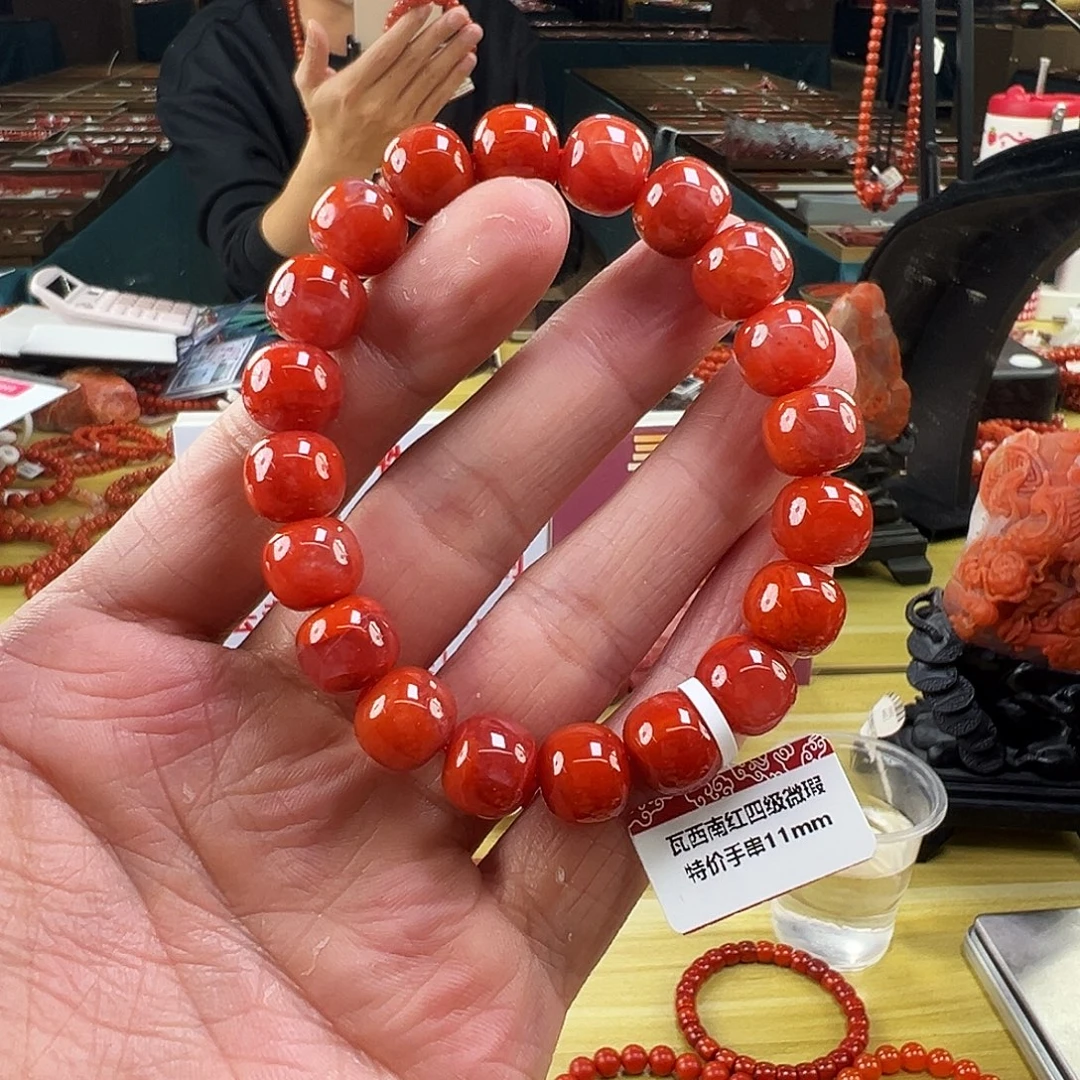 南红玛瑙未镶嵌买11mmm瓦西南红微瑕