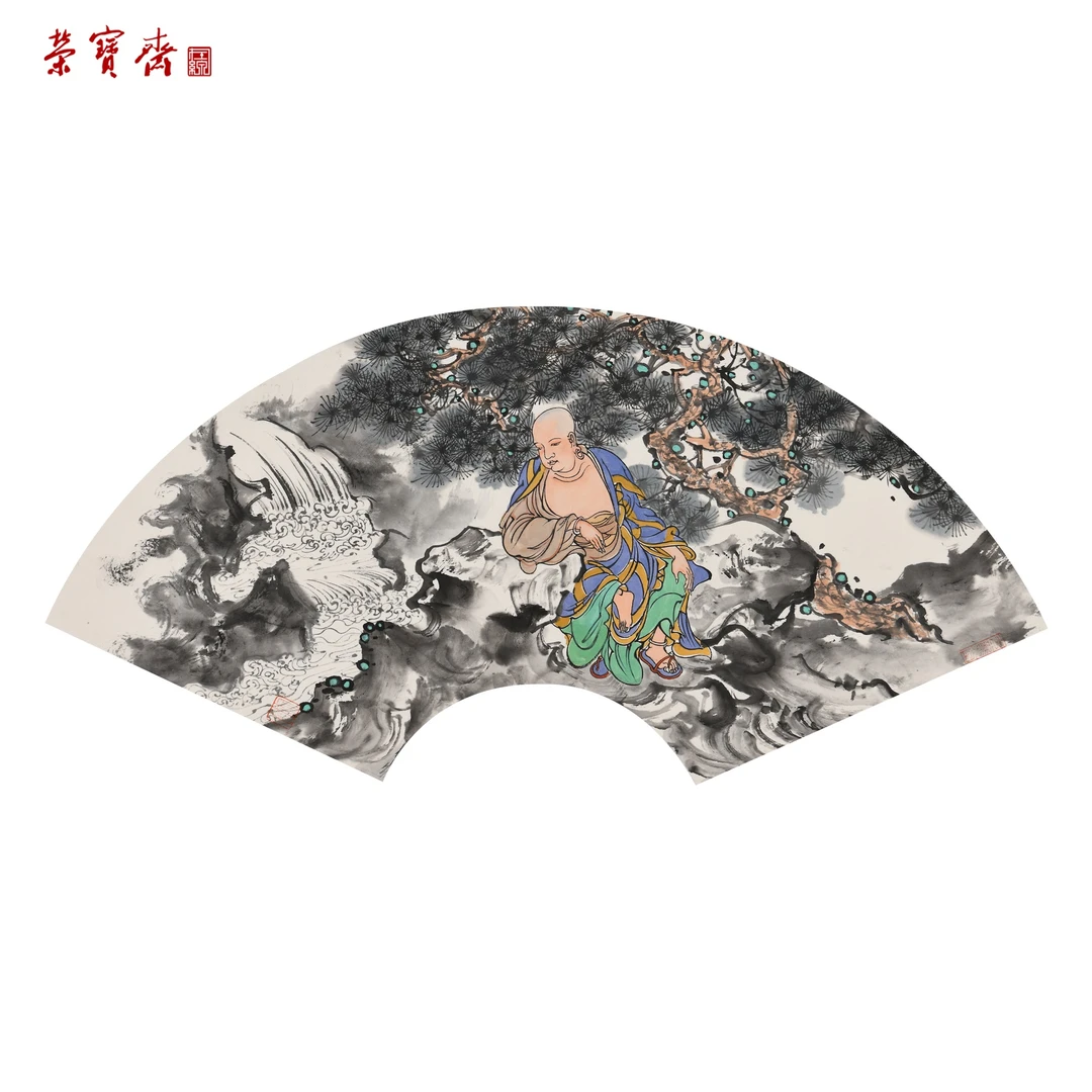 -16（F35821）《罗汉图》书画 纸本已托 60*23cm