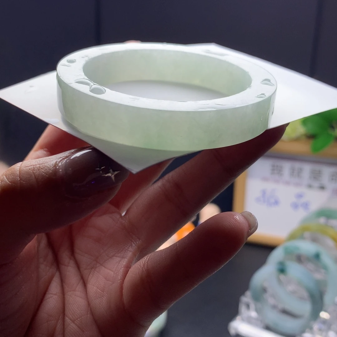 定制翡翠未镶嵌翡翠手镯51_53