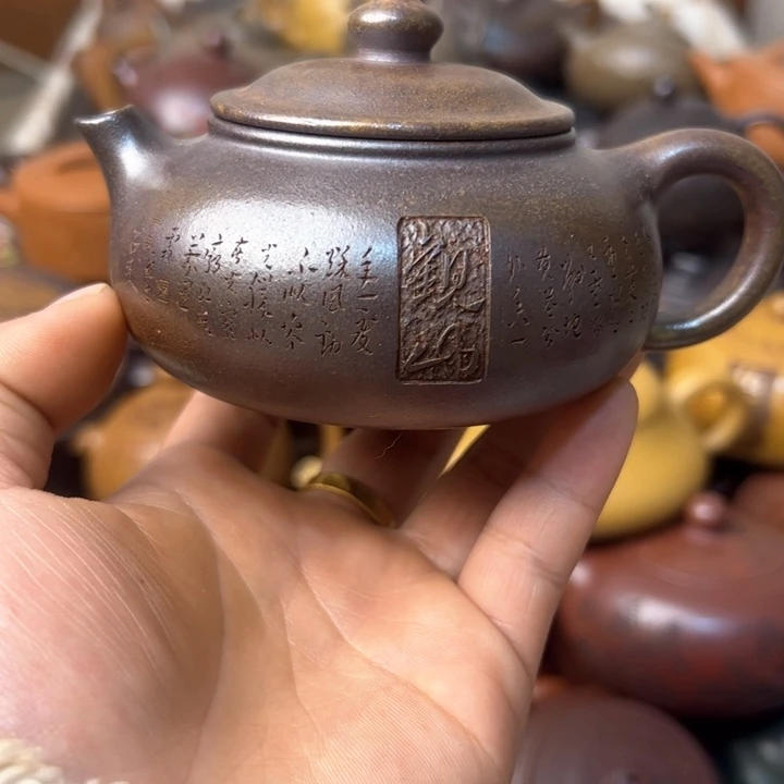 紫砂茶壶紫砂壶把手开裂