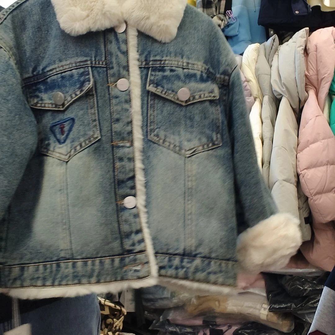 120身高加绒牛仔外套