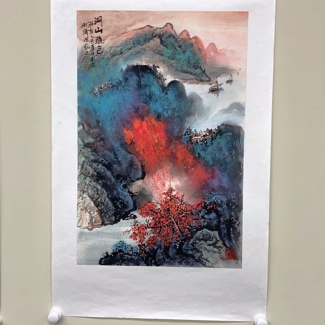 国画张绪洪四尺三开精品佳作