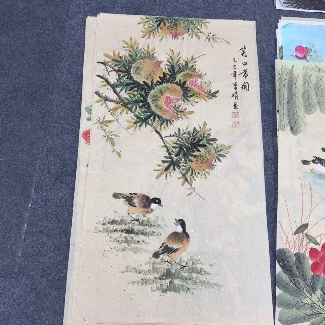 国画100×50手绘画画画画