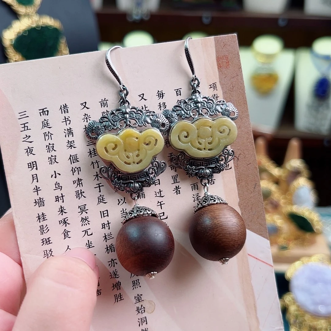 925银珐琅锦钰原创设计款耳环