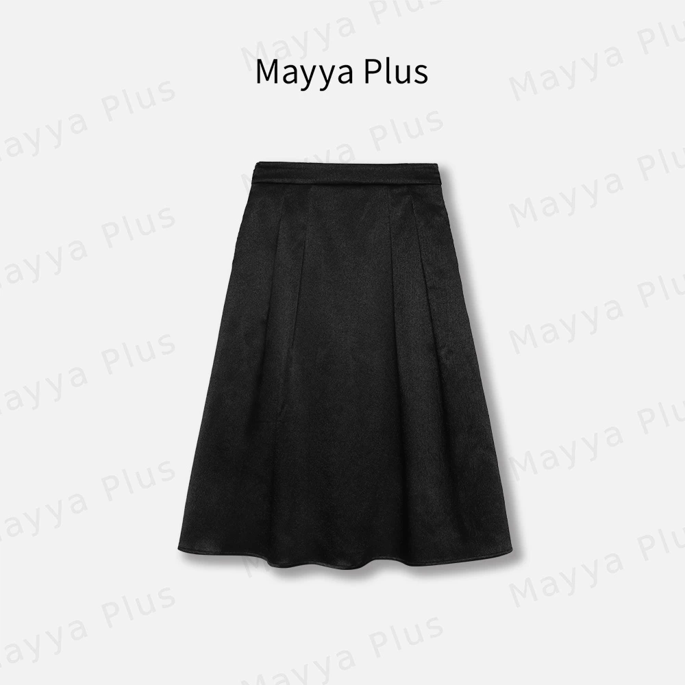 【极简半裙】Mayya Plus麦芽定制轻奢气质显瘦款赫本小黑裙32416662