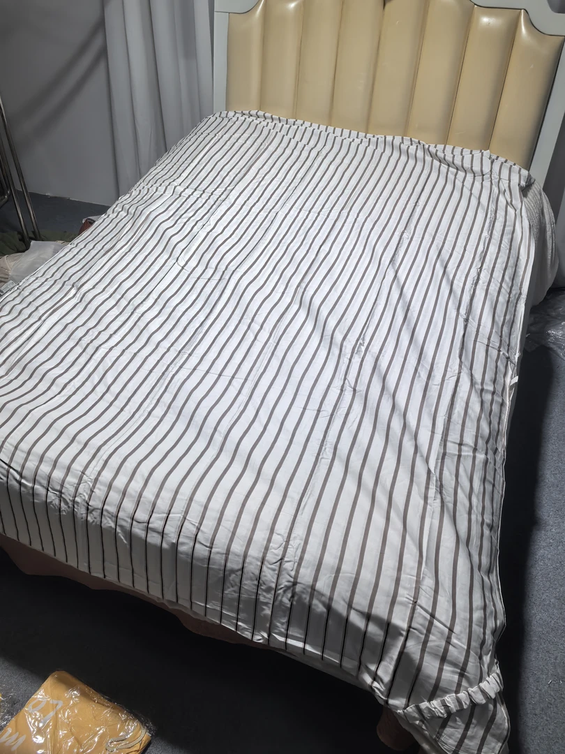 小华约180×210咖白条纹被套款睡袋