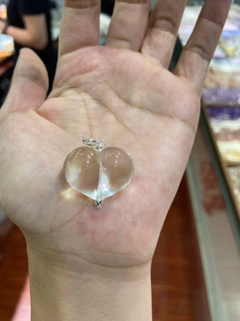 天然白水晶屁屁吊坠PL393