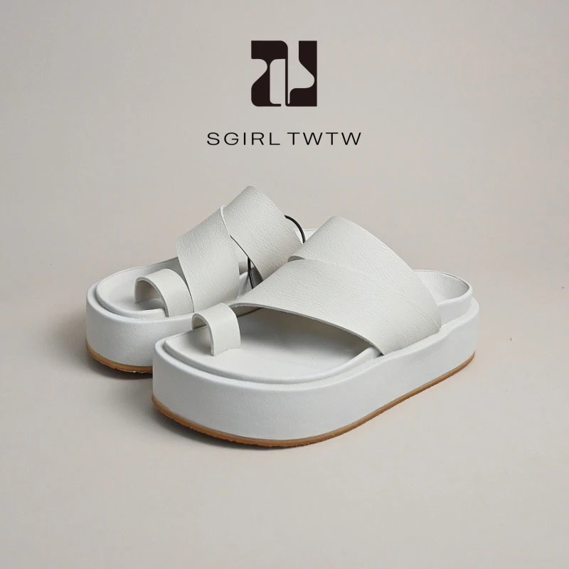 SGIRL 复古厚底软趾拖鞋2025夏季新款户外露营休闲沙滩凉拖