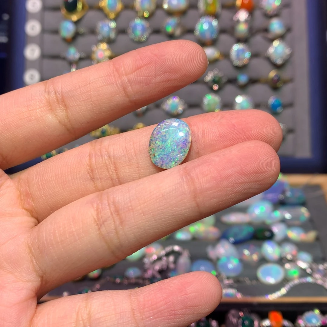 银S925镶嵌欧泊裸石定制郑*亿