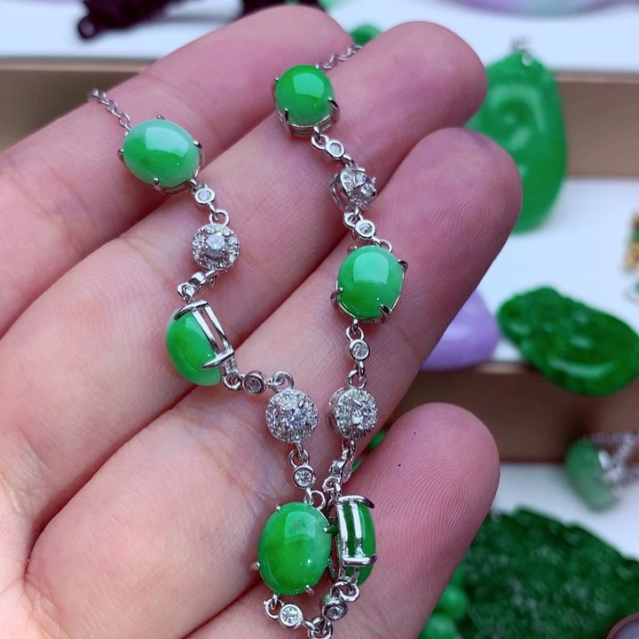 翡翠未镶嵌毛衣链