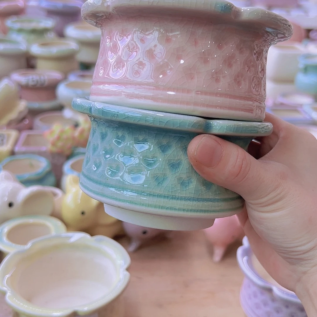 陶瓷花盆当场满12包邮