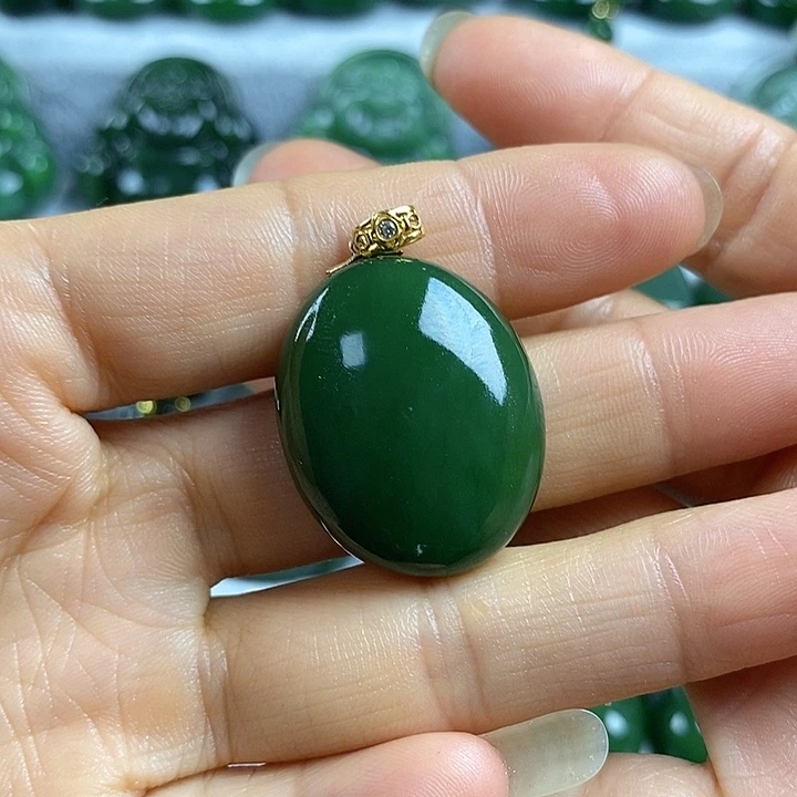 吊坠(不含链)未镶嵌和田玉（碧玉）