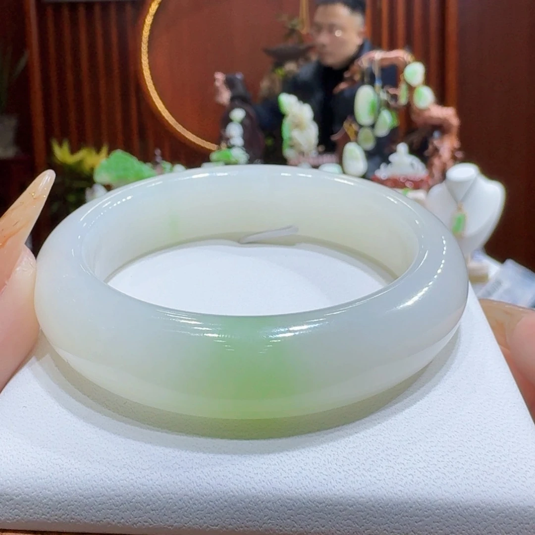 和田玉翠青55未镶嵌