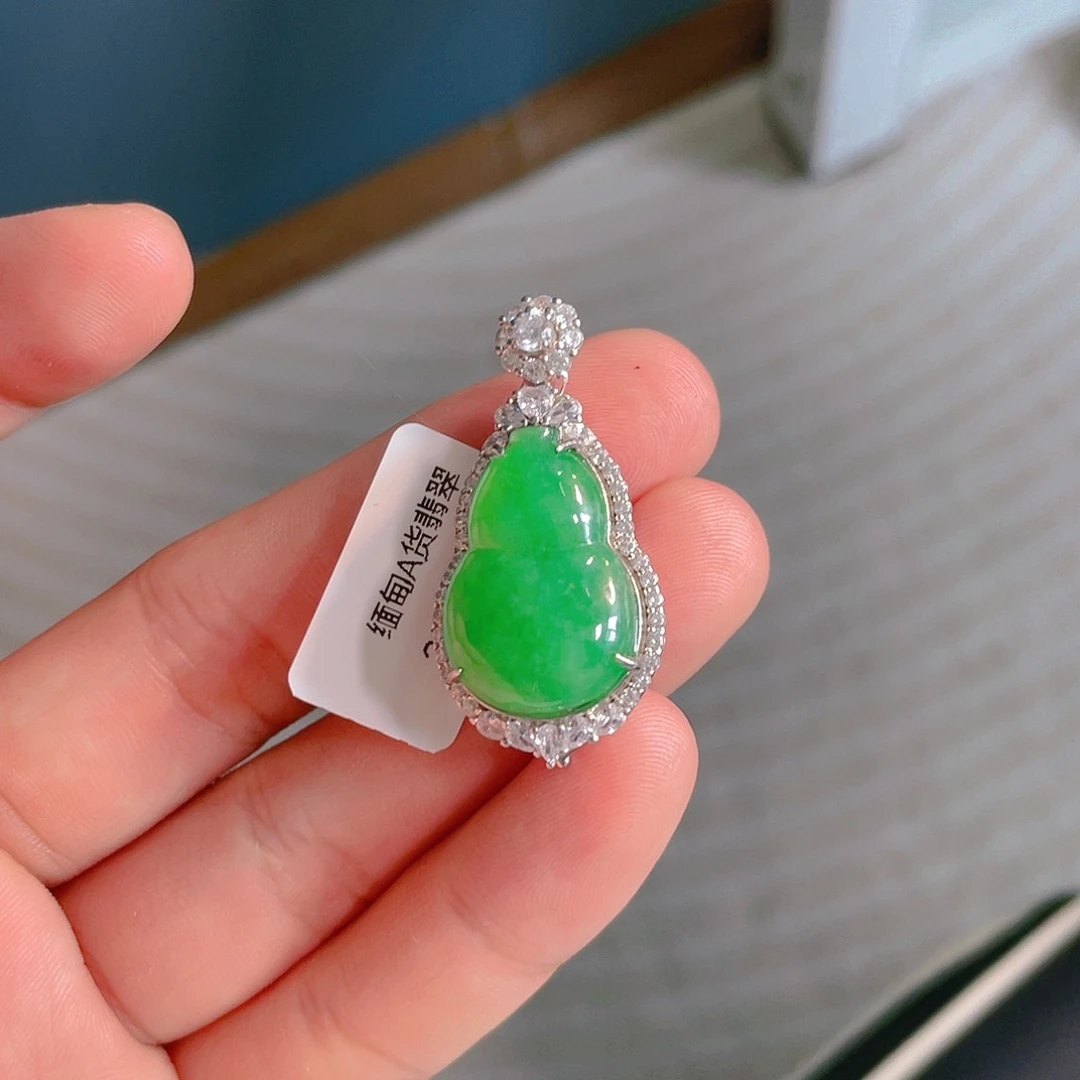 【闪购商品】翡翠银S925镶嵌吊坠(不含链)