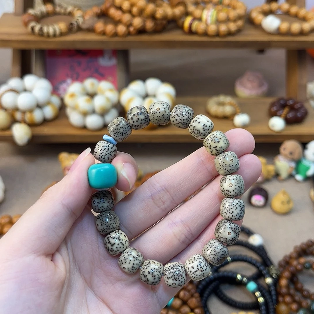 财***妹星月菩提手串搭配桶珠